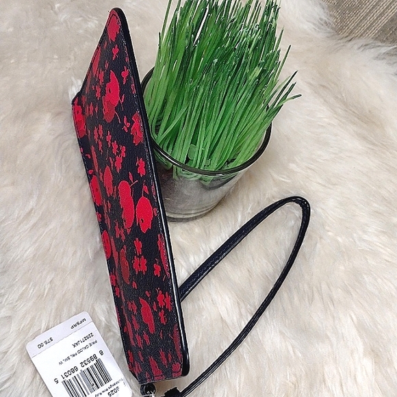 NWT Coach floral leather wristlet clutch - Picture 6 of 11